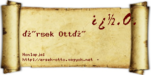 Érsek Ottó névjegykártya