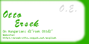 otto ersek business card